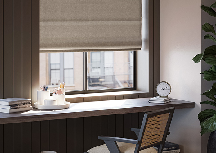 Bruschal (Blackout), Tarnished Bronze - Motorised Roman Blind - Image 5